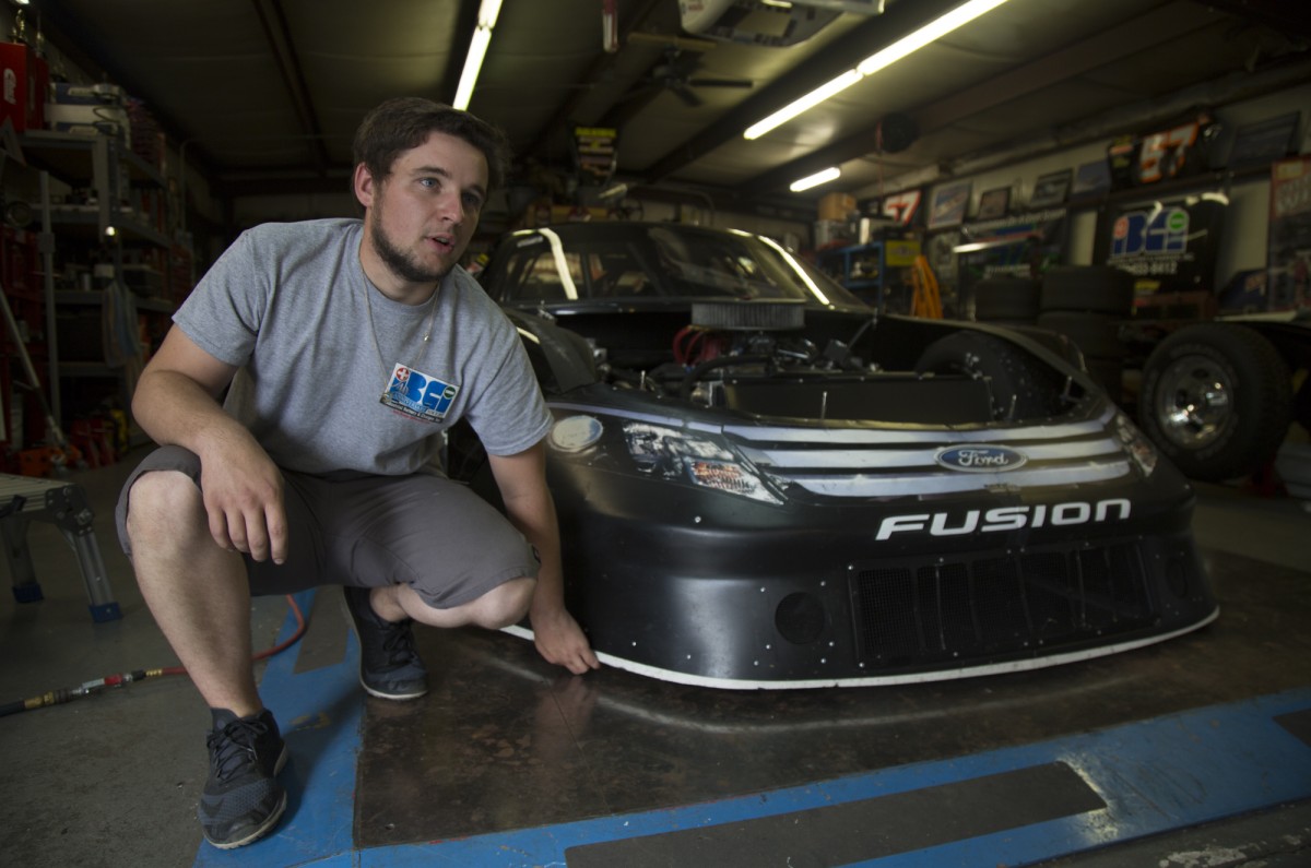 Carroll describes the equipment they use to work on the car.