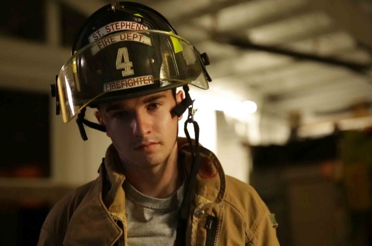 Casey Shell poses for a portrait at the St. Stephens Volunteer Fire Station in Hickory, NC.