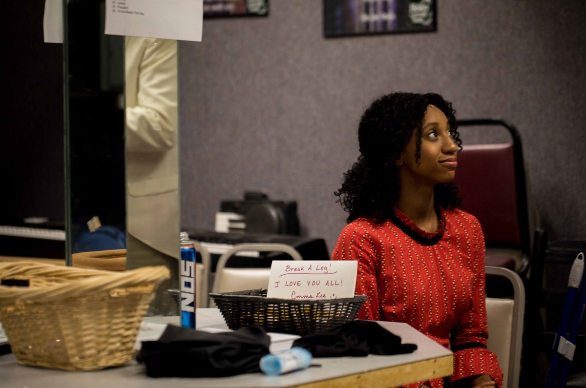 Kayla Ferguson plays Coalhouse’s girlfriend, Sarah. The cast had a tight bond throughout the show and would encourage one another when they would come off stage from a big number.