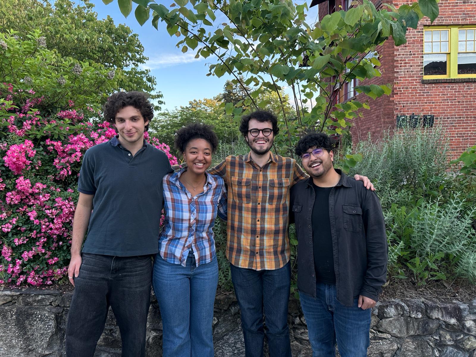 Nick, Dallia, Rob and Aayas smiling after the screening.