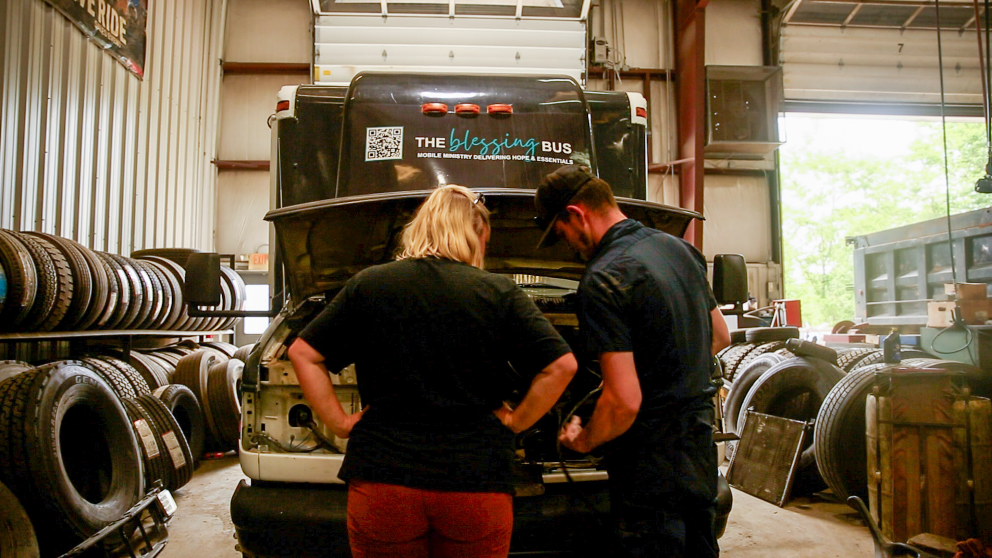 Kristen meets with an automotive worker to understand the problems with their blessing bus, which provides necessities to those who can’t come to the blessing barn.