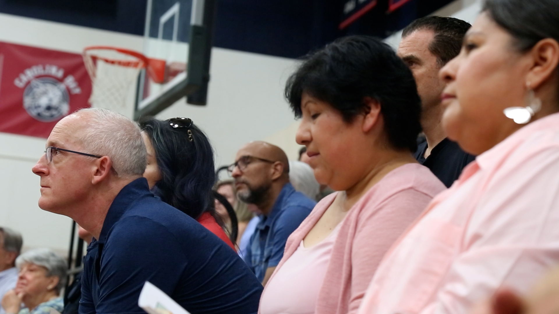 Parents listen to principal Lauren Evans’ speech about their children’s final projects. “What you are about to experience isn’t just about your children’s final projects for this school year. It is about who they are becoming, the purpose they are discovering, and the future they are creating.”